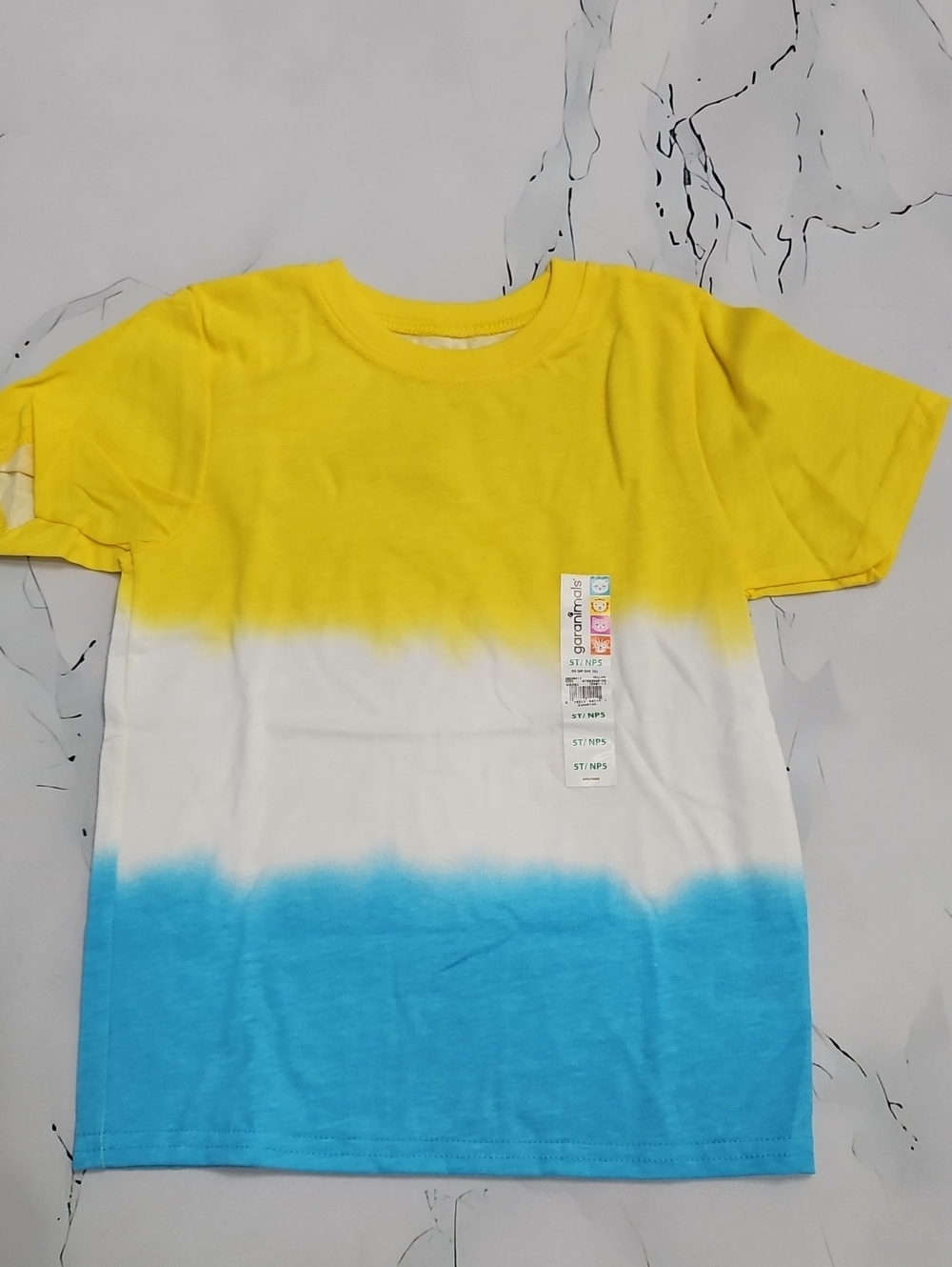 Garanimals Yellow White Blue Ombre Short Sleeve Tee